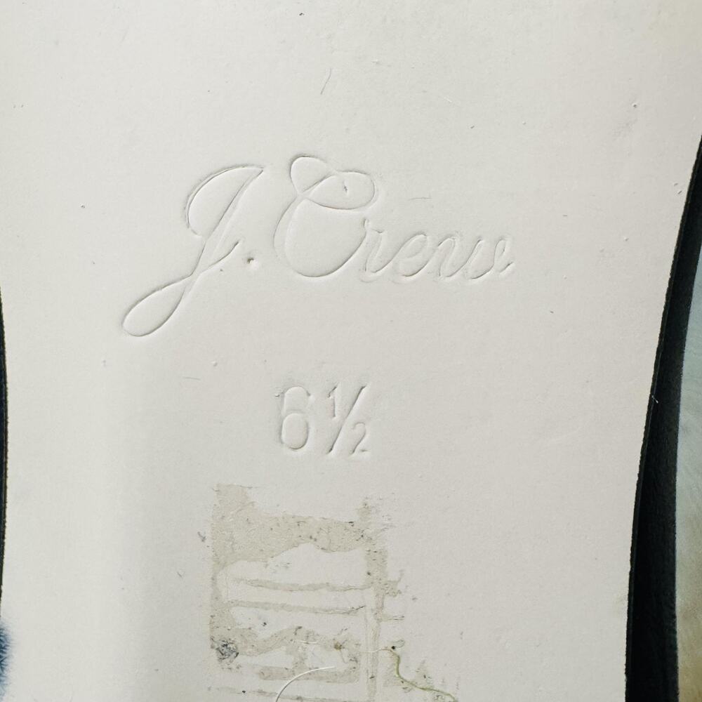 J Crew Shoes Womens 6.5 Black Leather Loafer Flats Slip On Casual Comfort - Picture 10 of 11